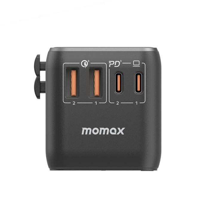 Shop and buy Momax UA10D 1-World 100W PD GaN 4-Ports + AC Travel Adapter Charges 5 Devices Power Delivery| Casefactorie® online with great deals and sales prices with fast and safe shipping. Casefactorie is the largest Singapore official authorised retailer for the largest collection of mobile premium accessories.