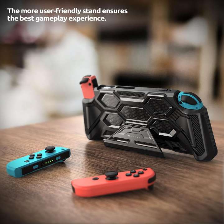 Shop and buy Mumba Battle Heavy Duty Grip Case for Nintendo Switch with Kickstand Shockproof Non slip handle| Casefactorie® online with great deals and sales prices with fast and safe shipping. Casefactorie is the largest Singapore official authorised retailer for the largest collection of mobile premium accessories.