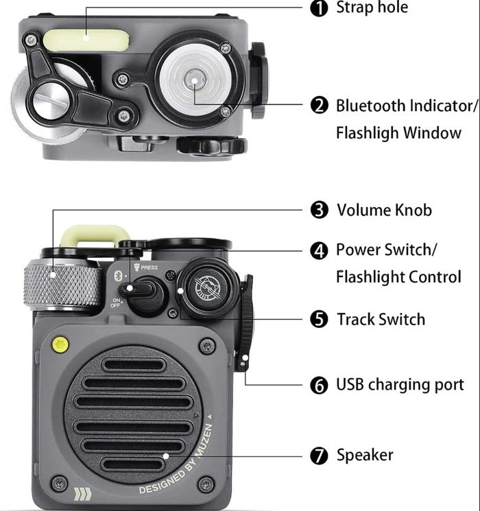 Shop and buy Muzen Wild Mini Bluetooth Speaker 3 Flashlight Modes IPX5 Waterproof Portable Long Battery Life| Casefactorie® online with great deals and sales prices with fast and safe shipping. Casefactorie is the largest Singapore official authorised retailer for the largest collection of mobile premium accessories.