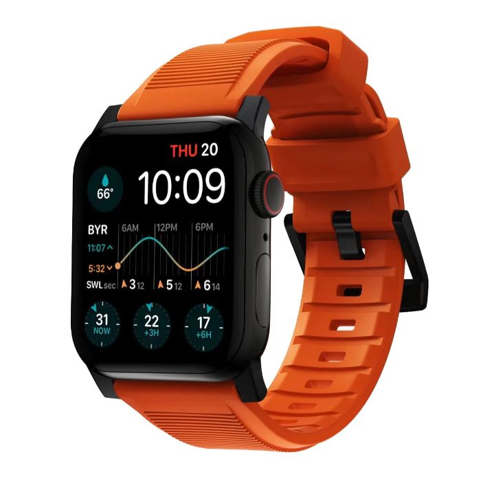 Shop and buy Nomad Rugged Silicone FKM Rubber Sports Strap for Apple Watch 49mm/45mm/44mm/42mm| Casefactorie® online with great deals and sales prices with fast and safe shipping. Casefactorie is the largest Singapore official authorised retailer for the largest collection of mobile premium accessories.