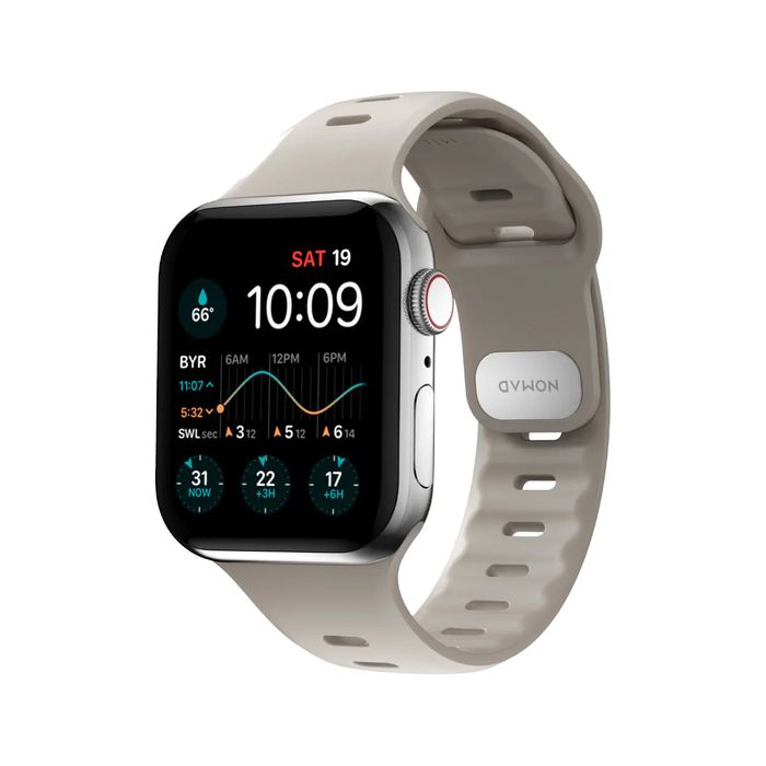 Shop and buy Nomad Waterproof FKM Sports Strap Slim for Apple Watch 41mm/40mm/38mm Stainless steel closure pin| Casefactorie® online with great deals and sales prices with fast and safe shipping. Casefactorie is the largest Singapore official authorised retailer for the largest collection of mobile premium accessories.