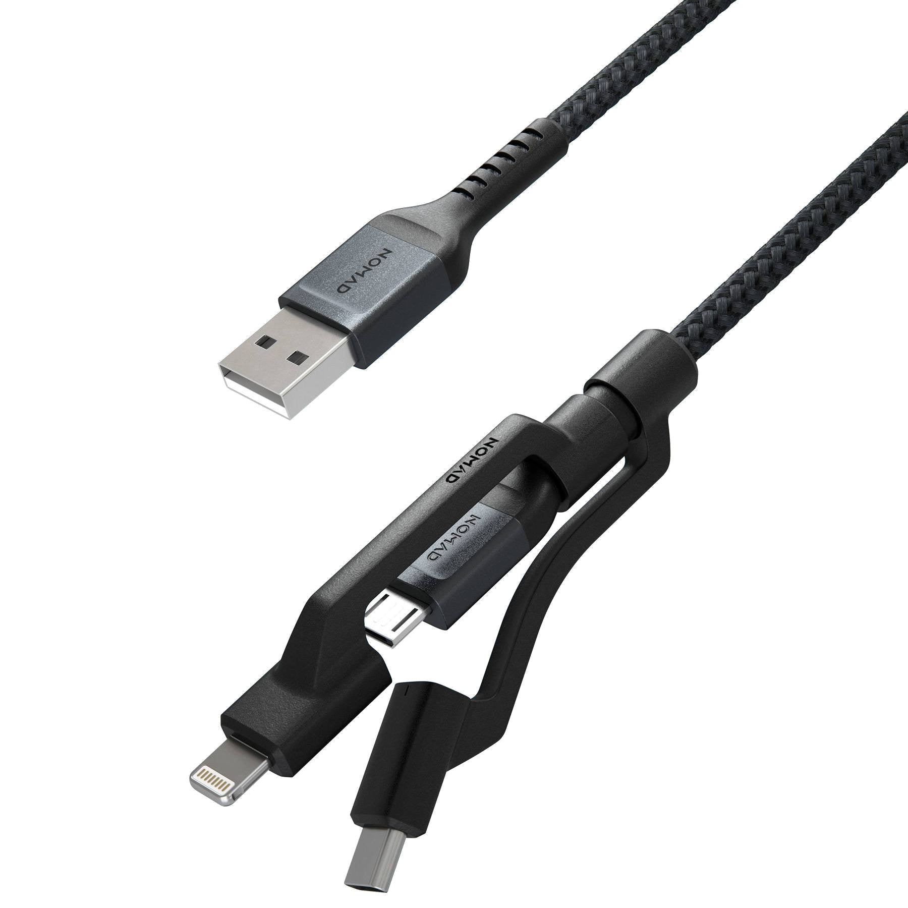 Shop and buy Nomad Kevlar 3-in-1 Universal Cable with MFI and Data Transfer USB Lightning Micro-USB USB-C | Casefactorie® online with great deals and sales prices with fast and safe shipping. Casefactorie is the largest Singapore official authorised retailer for the largest collection of mobile premium accessories.