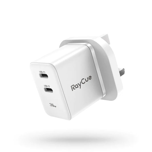 Shop and buy RayCue GaN Power Delivery 35W 2-Port Wall Charger Charge 2 Devices at a Time Latest GaN Technology| Casefactorie® online with great deals and sales prices with fast and safe shipping. Casefactorie is the largest Singapore official authorised retailer for the largest collection of mobile premium accessories.