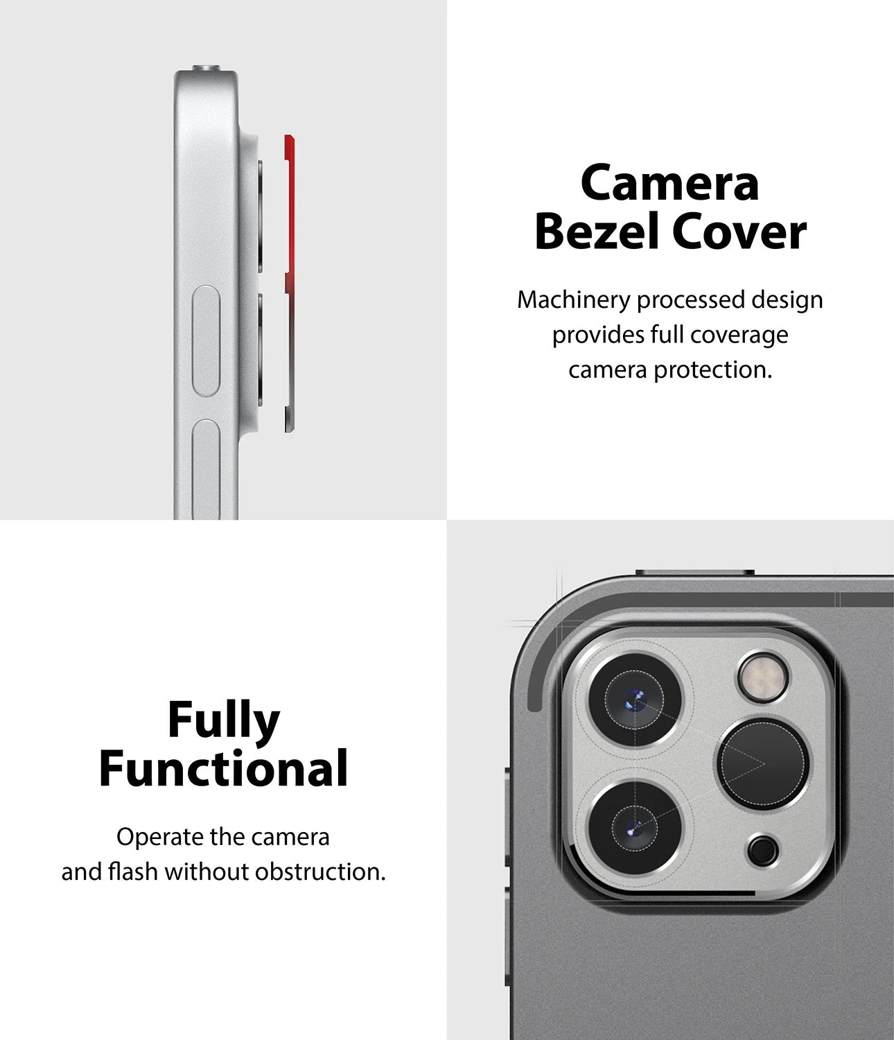 Shop and buy Ringke Camera Styling for iPad Pro 11" & 12.9" 2020 Aluminum camera bezel cover | Casefactorie® online with great deals and sales prices with fast and safe shipping. Casefactorie is the largest Singapore official authorised retailer for the largest collection of mobile premium accessories.