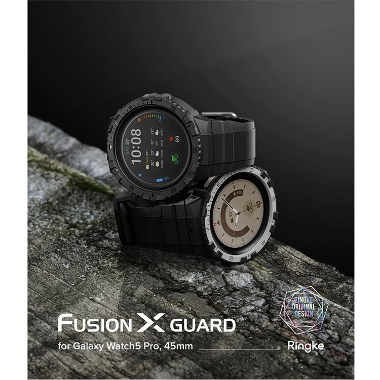 Shop and buy Ringke Fusion X Guard Samsung Galaxy Watch 5 Pro (2022) sporty design Shockproof case watchband| Casefactorie® online with great deals and sales prices with fast and safe shipping. Casefactorie is the largest Singapore official authorised retailer for the largest collection of mobile premium accessories.