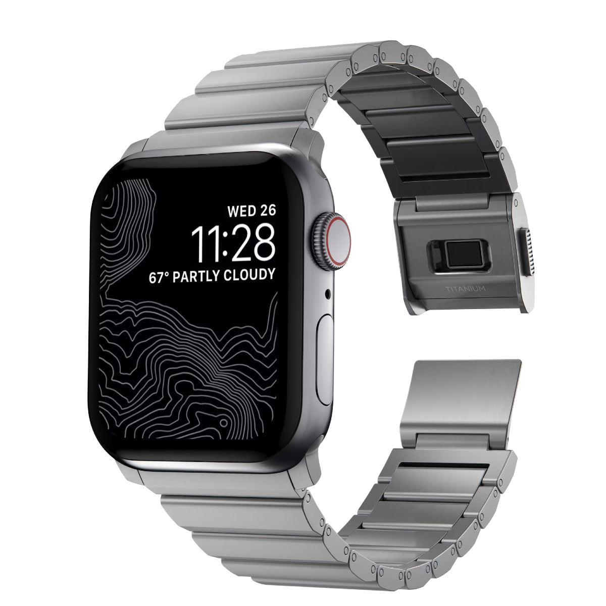 Nomad Titanium Metal Strap V2 for Apple Watch 49mm/45mm/44mm/42mm