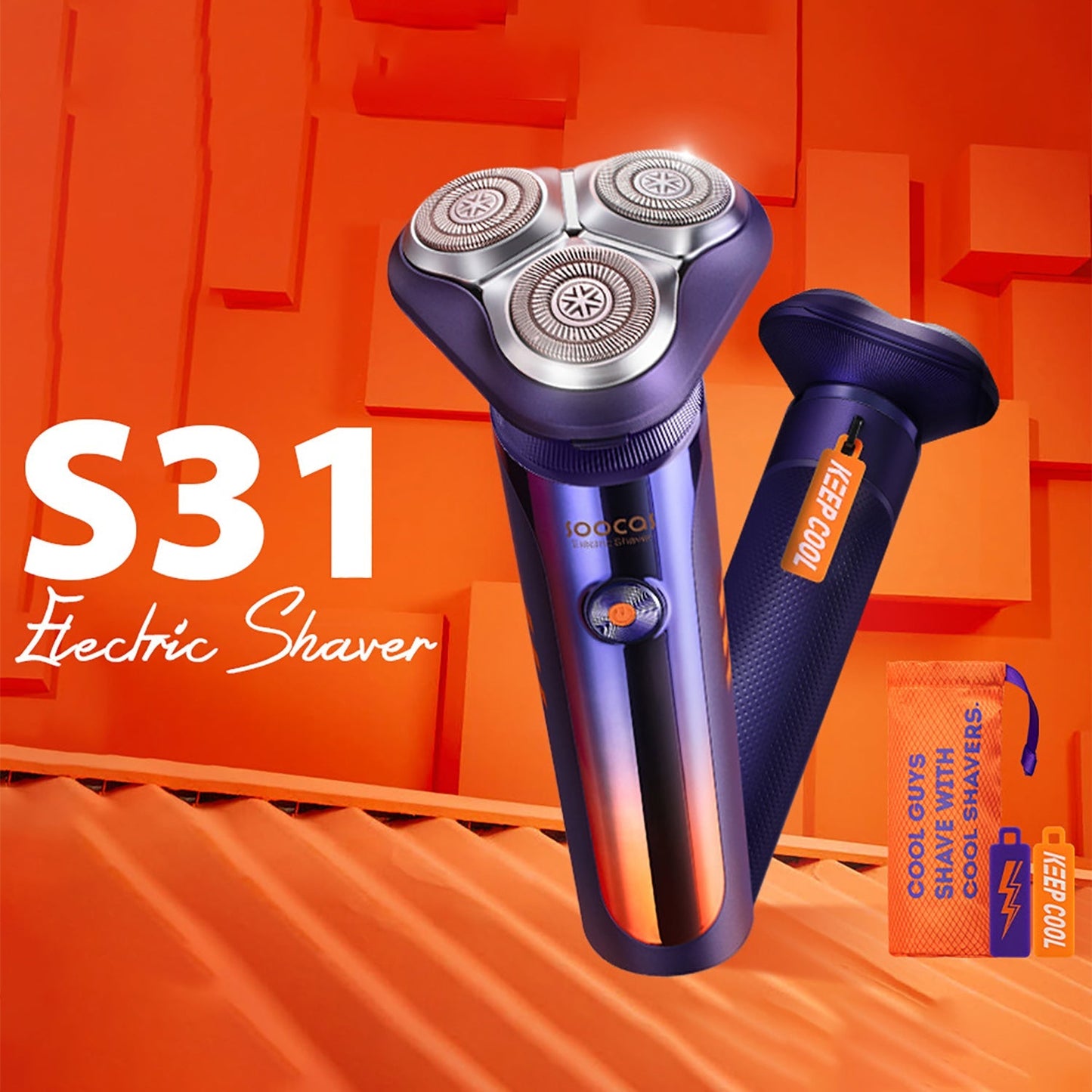 Shop and buy Soocas S31 Smart Electric Shaver Auto-shave Razor Trimmer Type-C Rechargeable Waterproof IPX7| Casefactorie® online with great deals and sales prices with fast and safe shipping. Casefactorie is the largest Singapore official authorised retailer for the largest collection of personal and home care items.