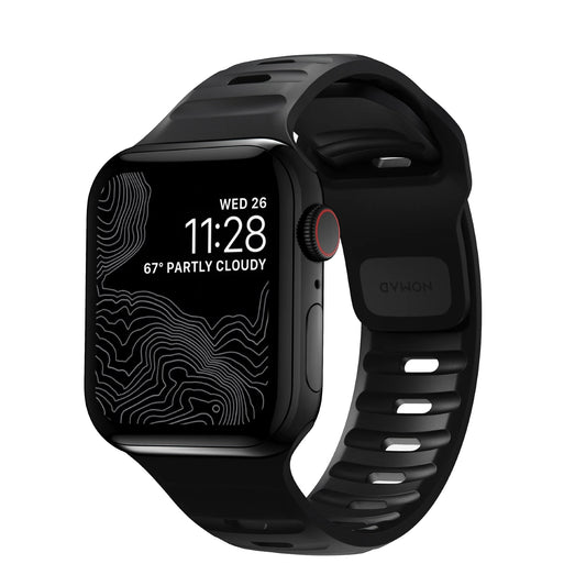 Shop and buy Nomad FKM Rubber Sports Strap for Apple Watch 40mm/38mm Aluminum closure pin Waterproof| Casefactorie® online with great deals and sales prices with fast and safe shipping. Casefactorie is the largest Singapore official authorised retailer for the largest collection of mobile premium accessories.
