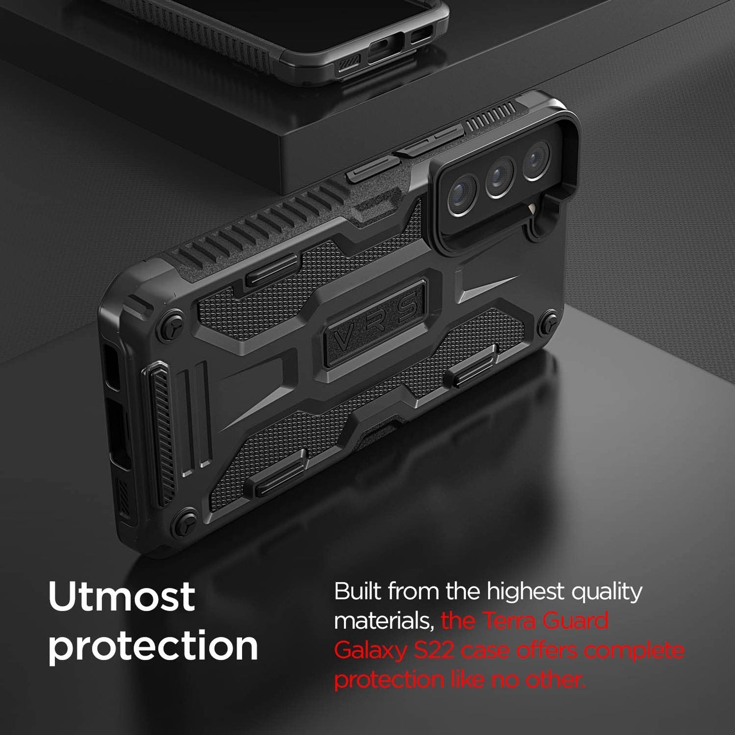 Shop and buy VRS Design Terra Guard Case for Samsung Galaxy S22 (2022) Shockproof Air Space Structure| Casefactorie® online with great deals and sales prices with fast and safe shipping. Casefactorie is the largest Singapore official authorised retailer for the largest collection of mobile premium accessories.