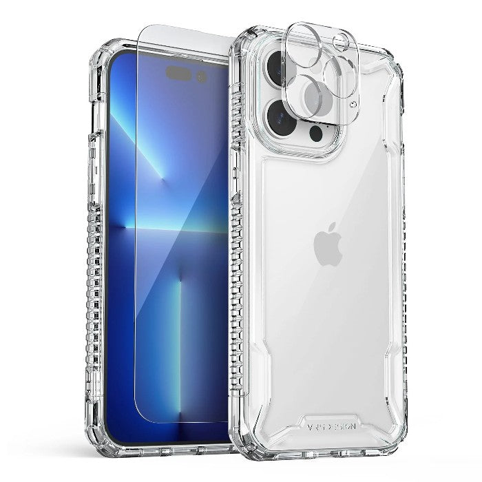 Shop and buy VRS Design Terra Guard Crystal Case for iPhone 14 Pro Max (2022) with Tempered Glass & Camera Film| Casefactorie® online with great deals and sales prices with fast and safe shipping. Casefactorie is the largest Singapore official authorised retailer for the largest collection of mobile premium accessories.
