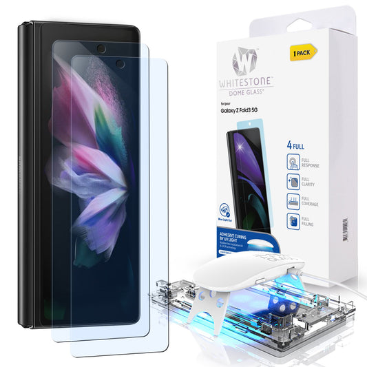 Shop and buy Whitestone Dome Tempered Glass Screen Protector for Samsung Galaxy Z Fold 3 5G (2021) Clear| Casefactorie® online with great deals and sales prices with fast and safe shipping. Casefactorie is the largest Singapore official authorised retailer for the largest collection of mobile premium accessories.