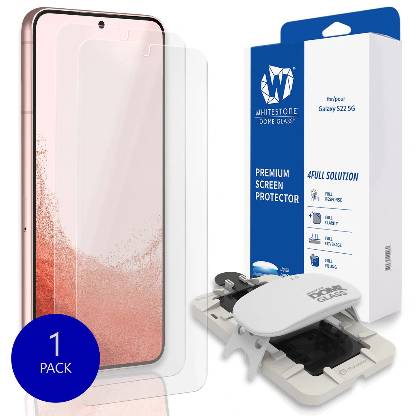 Shop and buy Whitestone Dome Tempered Glass Screen Protector for Samsung Galaxy S22 (2022) 1-PACK Clear| Casefactorie® online with great deals and sales prices with fast and safe shipping. Casefactorie is the largest Singapore official authorised retailer for the largest collection of mobile premium accessories.