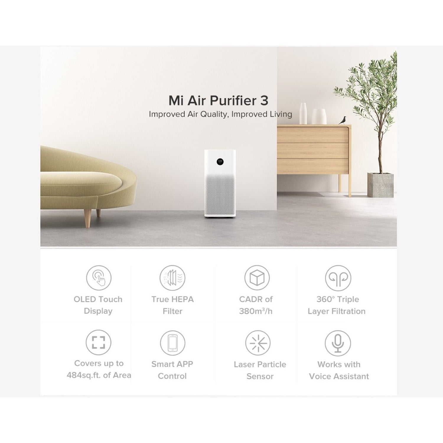 Shop and buy Xiaomi 3H Air Purifier Digital LED Touch Display 360° Circulation Purification with Google Alexa Control| Casefactorie® online with great deals and sales prices with fast and safe shipping. Casefactorie is the largest Singapore official authorised retailer for the largest collection of personal and home care items.