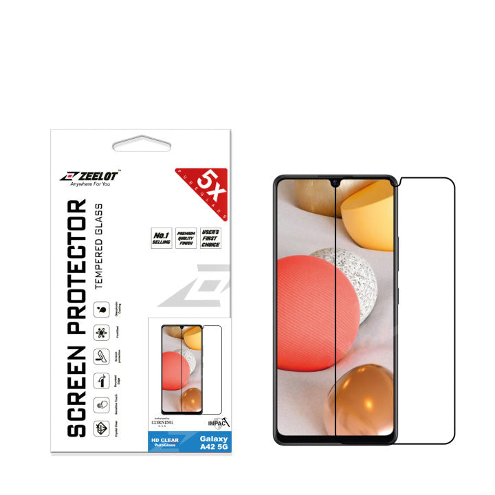 Shop and buy ZEELOT PureGlass 2.5D Tempered Glass Screen Protector for Samsung Galaxy A42 5G (2020)| Casefactorie® online with great deals and sales prices with fast and safe shipping. Casefactorie is the largest Singapore official authorised retailer for the largest collection of mobile premium accessories.