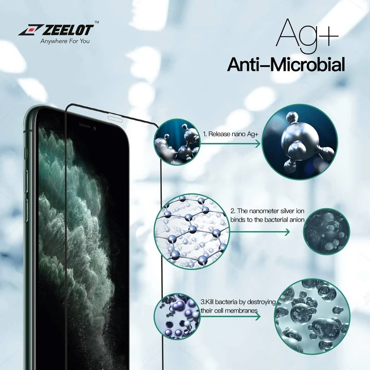 Shop and buy ZEELOT PureGlass 2.5D Anti-microbial Tempered Glass Screen Protector for iPhone 11 Pro (2019) | Casefactorie® online with great deals and sales prices with fast and safe shipping. Casefactorie is the largest Singapore official authorised retailer for the largest collection of mobile premium accessories.