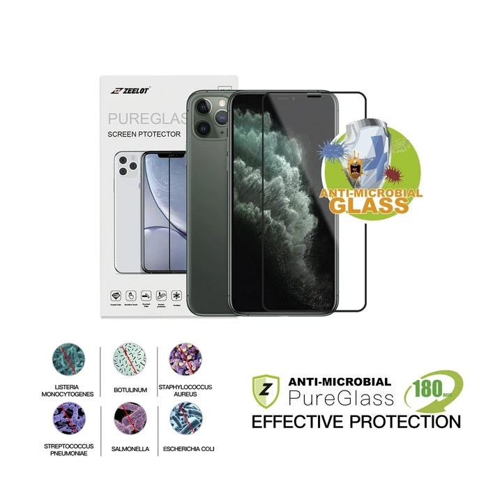 Shop and buy ZEELOT PureGlass 2.5D Anti-microbial Tempered Glass Screen Protector for iPhone 11 Pro (2019) | Casefactorie® online with great deals and sales prices with fast and safe shipping. Casefactorie is the largest Singapore official authorised retailer for the largest collection of mobile premium accessories.