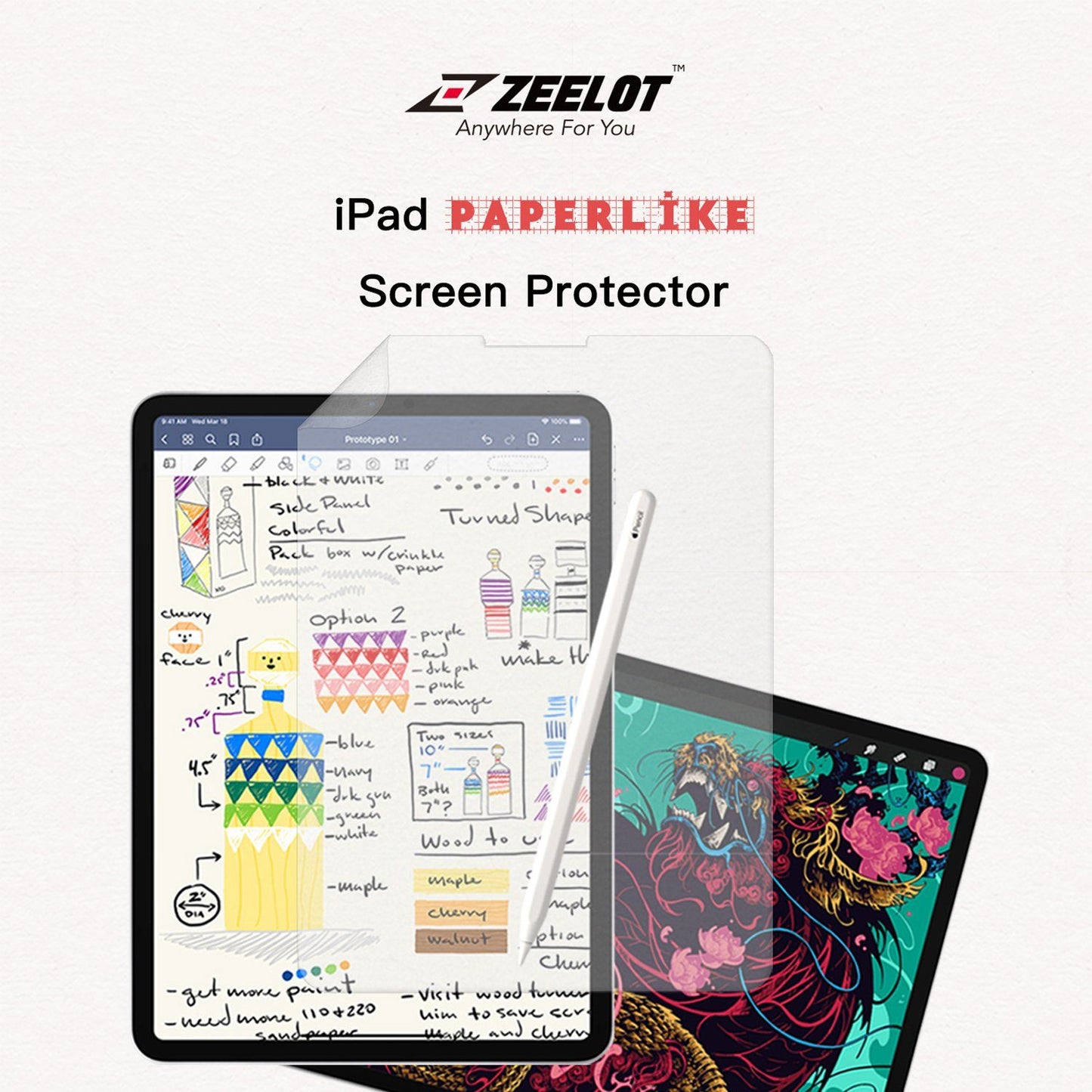 Shop and buy Zeelot Anti-Blue Ray Paperlike Film Screen Protector for iPad 10.5" (2017-2019)| Casefactorie® online with great deals and sales prices with fast and safe shipping. Casefactorie is the largest Singapore official authorised retailer for the largest collection of mobile premium accessories.