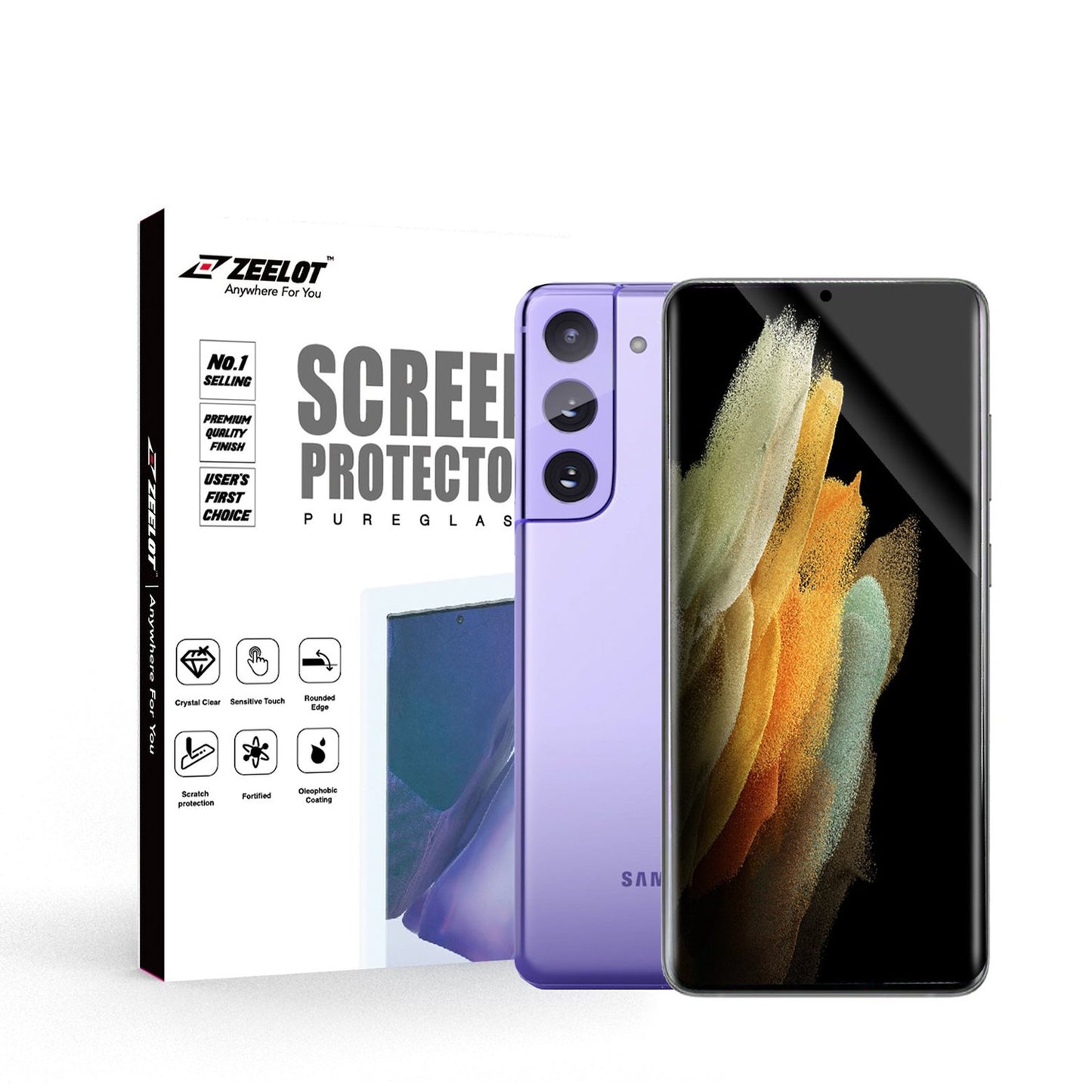 Shop and buy ZEELOT PureGlass 2.5D Clear LOCA Corning Tempered Glass Screen Protector Samsung Galaxy S21 5G (2021)| Casefactorie® online with great deals and sales prices with fast and safe shipping. Casefactorie is the largest Singapore official authorised retailer for the largest collection of mobile premium accessories.
