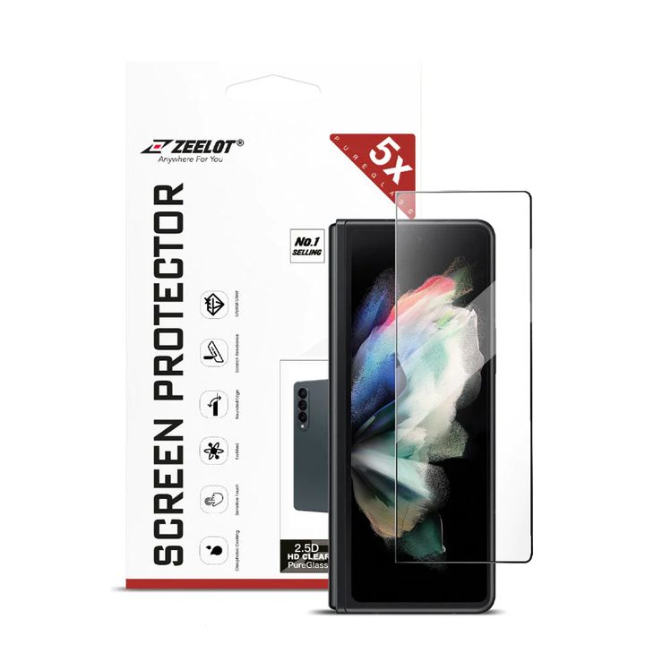Shop and buy Zeelot PureGlass 2.5D Tempered Glass Screen Protector Samsung Z Fold 4 (2022) Ultra Clear perfect Fit| Casefactorie® online with great deals and sales prices with fast and safe shipping. Casefactorie is the largest Singapore official authorised retailer for the largest collection of mobile premium accessories.