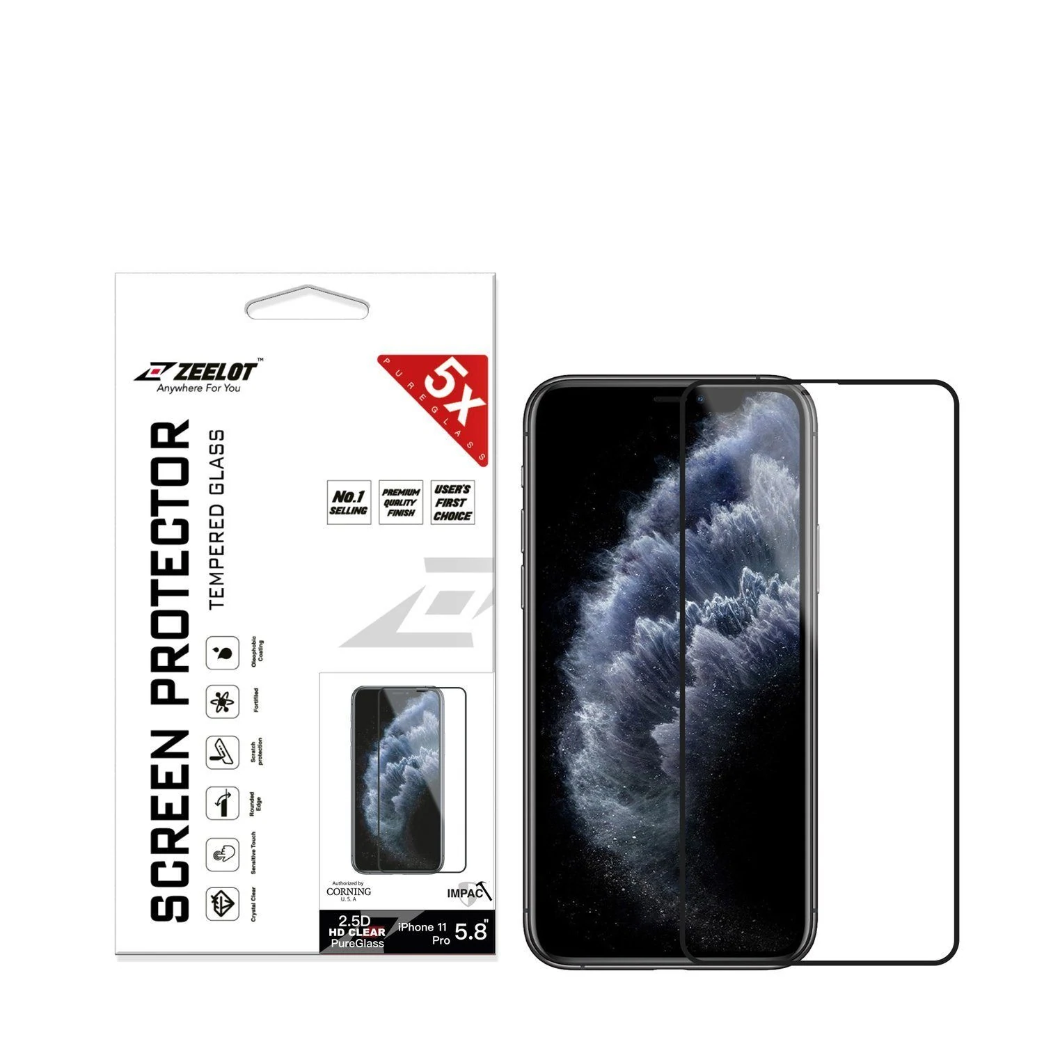 Shop and buy Zeelot PureGlass 2.5D Clear Tempered Glass Screen Protector for iPhone 11 Pro (2019)| Casefactorie® online with great deals and sales prices with fast and safe shipping. Casefactorie is the largest Singapore official authorised retailer for the largest collection of mobile premium accessories.