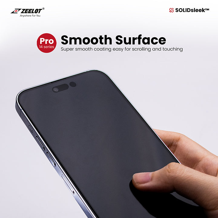 Shop and buy ZEELOT SOLIDsleek Tempered Glass Screen Protector iPhone 14 Pro 2022 Matte Privacy Anti Blue-Ray| Casefactorie® online with great deals and sales prices with fast and safe shipping. Casefactorie is the largest Singapore official authorised retailer for the largest collection of mobile premium accessories.