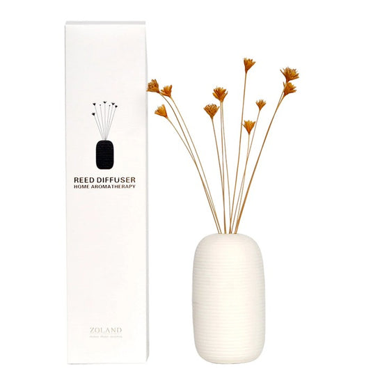 Shop and buy ZOLAND Reed Diffuser 50ML Premium Essential Oil Aromatherapy Ceramic Bottle Reed Stick Natural Dried Flowers| Casefactorie® online with great deals and sales prices with fast and safe shipping. Casefactorie is the largest Singapore official authorised retailer for the largest collection of household and home care items.
