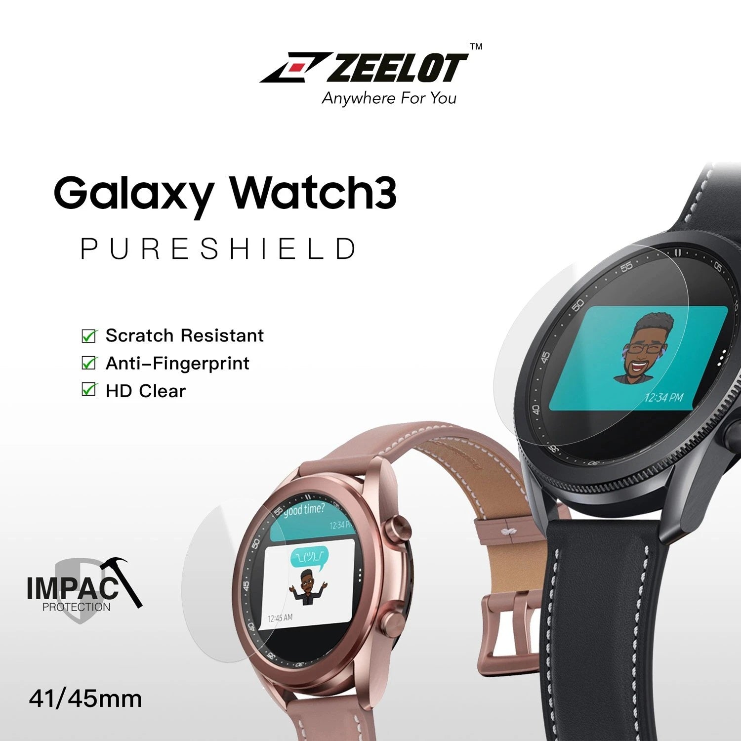 Shop and buy Zeelot PureShield Tempered Glass Screen Protector for Samsung Galaxy Watch3 (2020) 9H HD Clear| Casefactorie® online with great deals and sales prices with fast and safe shipping. Casefactorie is the largest Singapore official authorised retailer for the largest collection of mobile premium accessories.
