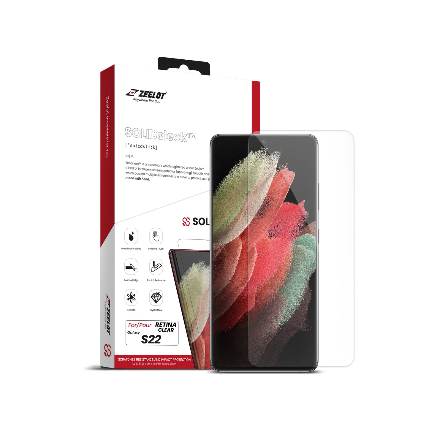 Shop and buy Zeelot SOLIDsleek 2.5D Tempered Glass Screen Protector for Samsung Galaxy S22 (2022) Clear| Casefactorie® online with great deals and sales prices with fast and safe shipping. Casefactorie is the largest Singapore official authorised retailer for the largest collection of mobile premium accessories.