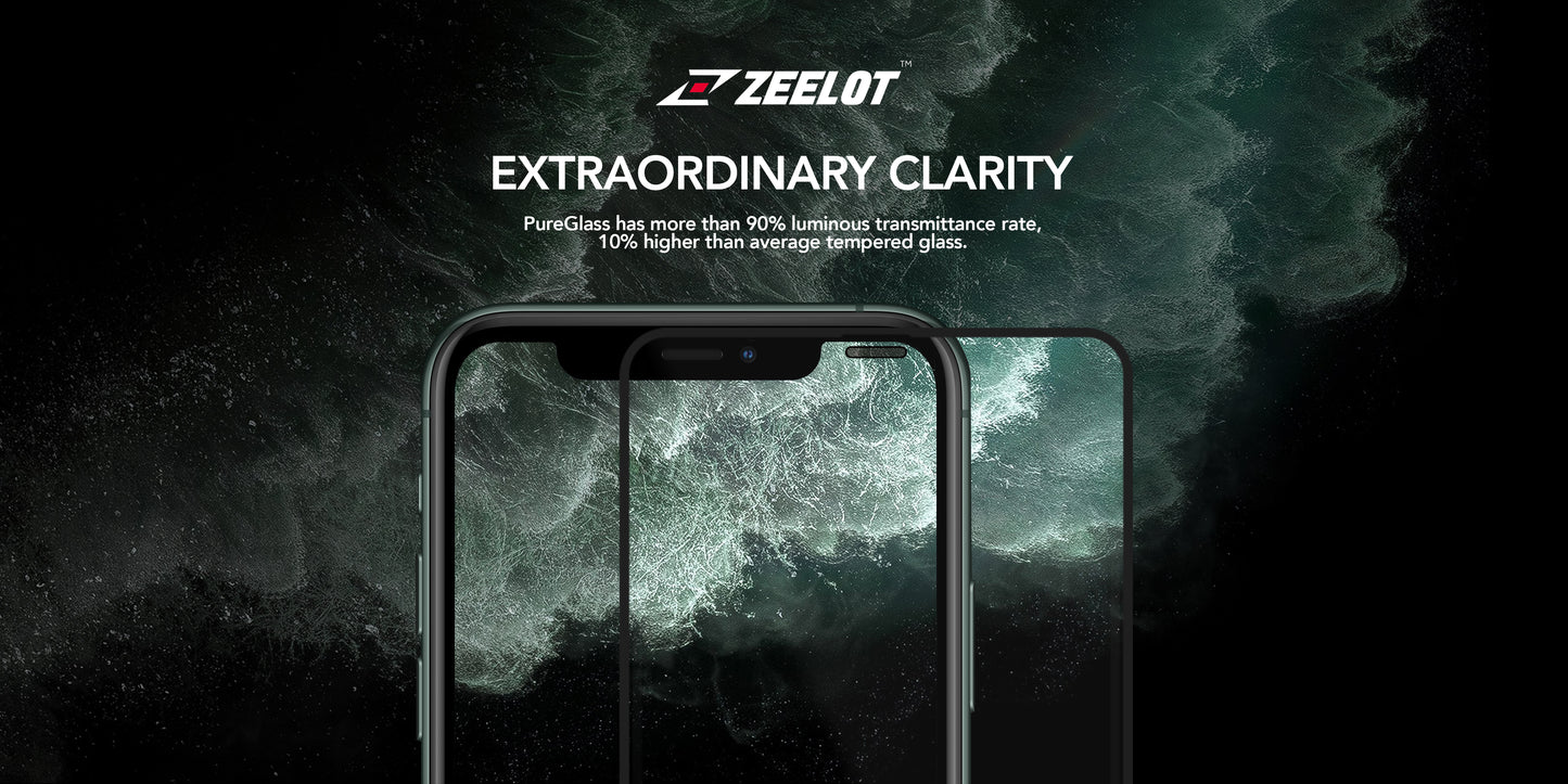 iPhone 11 Clear 2.75D Tempered Glass Screen Protector Zeelot PureGlass