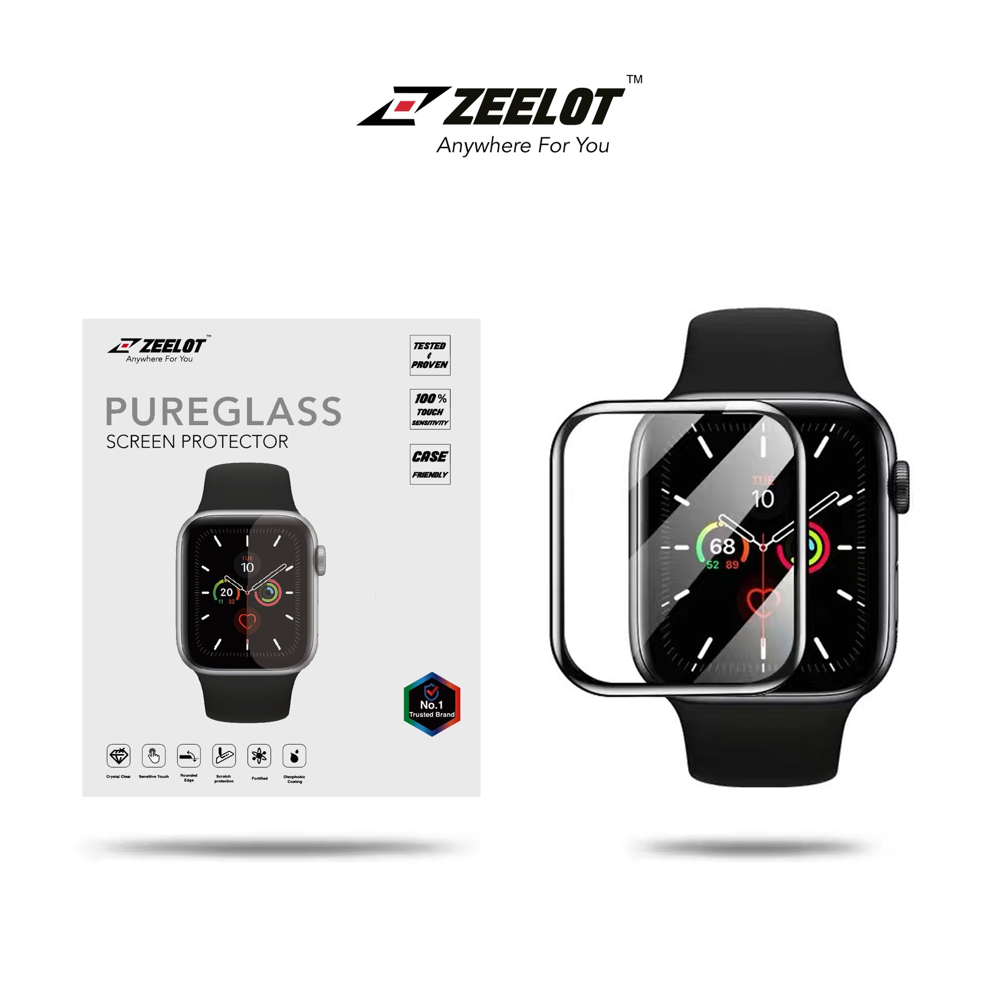 Shop and buy Zeelot Nanometer Tempered Glass Screen Protector for Apple Watch Series 3/2/1 (42mm) Water-resistant| Casefactorie® online with great deals and sales prices with fast and safe shipping. Casefactorie is the largest Singapore official authorised retailer for the largest collection of mobile premium accessories.