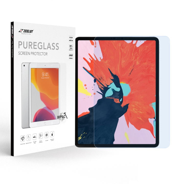 Shop and buy Zeelot PureGlass 2.5D Anti-Blue Ray Corning Tempered Glass Screen Protector iPad Pro 12.9 2018-2022| Casefactorie® online with great deals and sales prices with fast and safe shipping. Casefactorie is the largest Singapore official authorised retailer for the largest collection of mobile premium accessories.