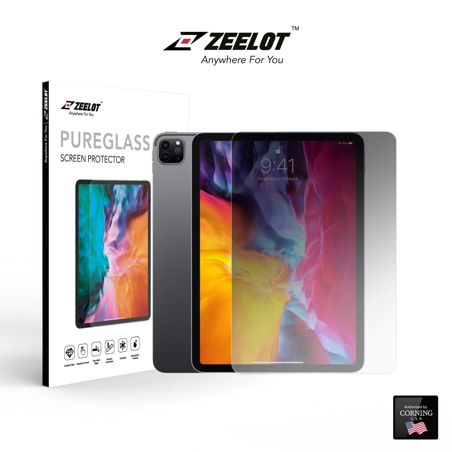 Shop and buy Zeelot PureGlass 2.5D Corning Privacy Tempered Glass Screen Protector iPad Pro 12.9" (2018-2022)| Casefactorie® online with great deals and sales prices with fast and safe shipping. Casefactorie is the largest Singapore official authorised retailer for the largest collection of mobile premium accessories.