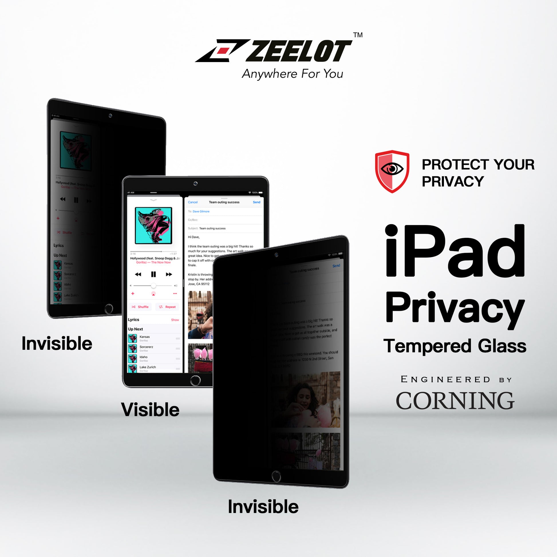 Shop and buy Zeelot PureGlass 2.5D Corning Privacy Tempered Glass Screen Protector for iPad Pro 11" (2020/2018)| Casefactorie® online with great deals and sales prices with fast and safe shipping. Casefactorie is the largest Singapore official authorised retailer for the largest collection of mobile premium accessories.