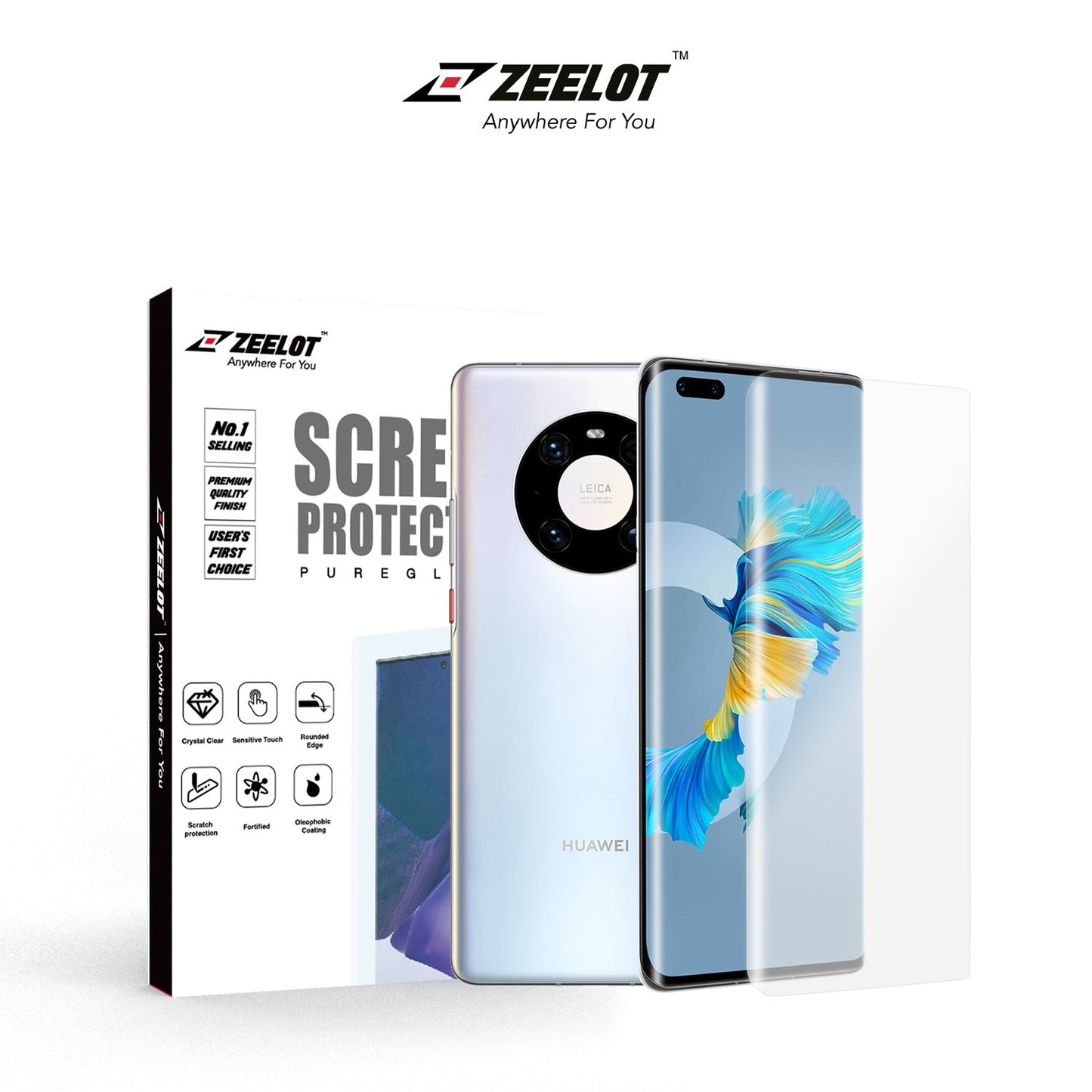 Shop and buy Zeelot PureGlass LOCA Clear Tempered Glass Screen Protector for Huawei Mate 40 Pro (2020)| Casefactorie® online with great deals and sales prices with fast and safe shipping. Casefactorie is the largest Singapore official authorised retailer for the largest collection of mobile premium accessories.