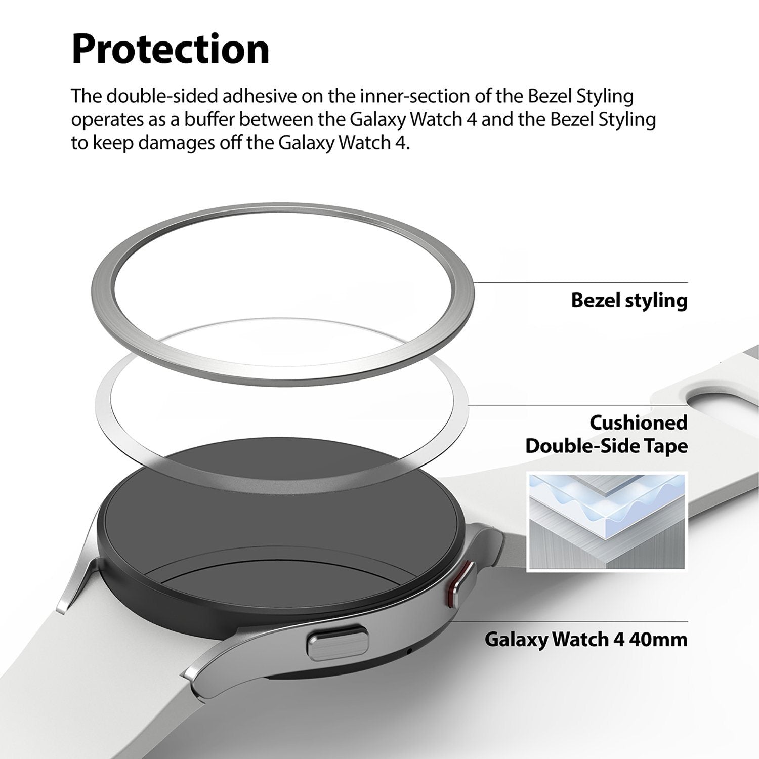 Shop and buy Ringke Bezel Styling for Galaxy Watch 4 (2021) High-quality Stainless Steel bezel | Casefactorie® online with great deals and sales prices with fast and safe shipping. Casefactorie is the largest Singapore official authorised retailer for the largest collection of mobile premium accessories.