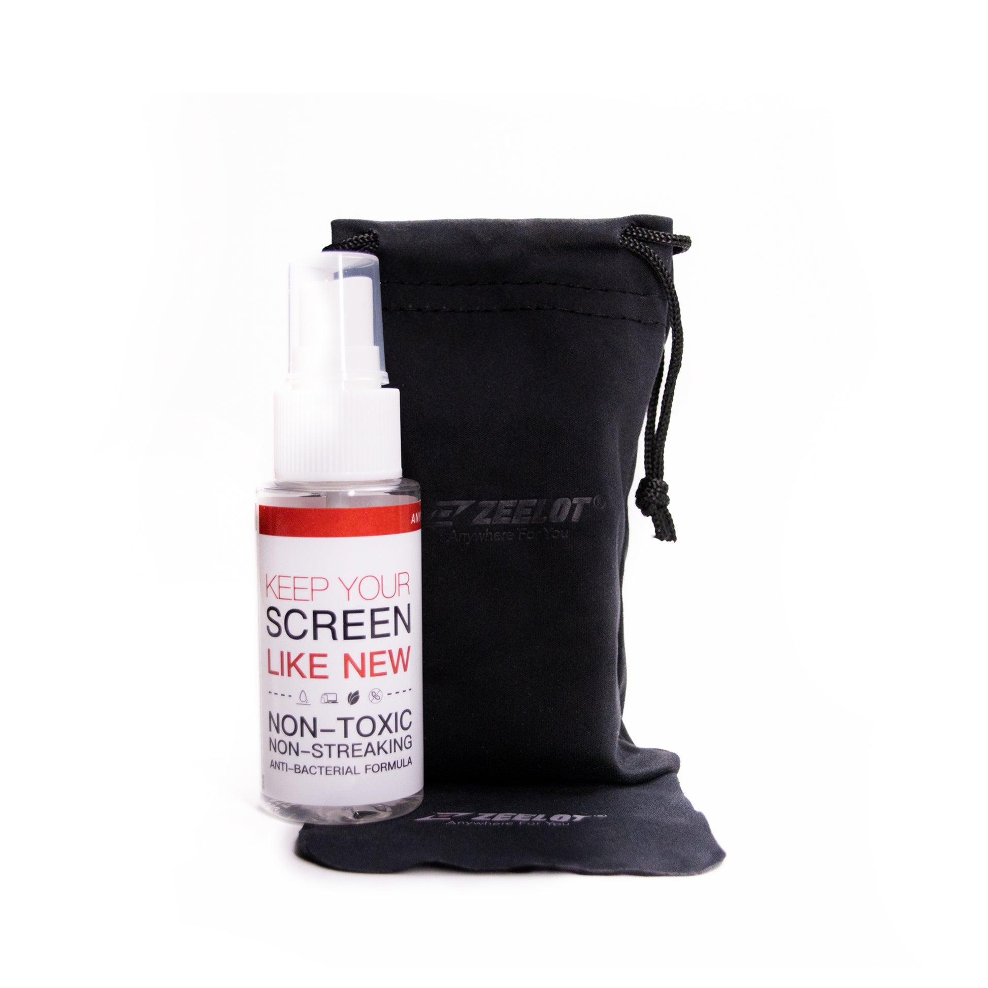 Shop and buy Zeelot Anti-Bacterial Screen Cleaning Kit Premium Microfiber Cloth Screen Cleaning Spray Storage Bag| Casefactorie® online with great deals and sales prices with fast and safe shipping. Casefactorie is the largest Singapore official authorised retailer for the largest collection of mobile premium accessories.