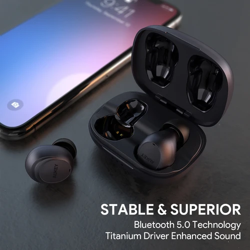 Shop and buy Aukey EP-K05 Key Series Bluetooth True Wireless In-Ear Earbuds Waterproof Charging Case| Casefactorie® online with great deals and sales prices with fast and safe shipping. Casefactorie is the largest Singapore official authorised retailer for the largest collection of mobile premium accessories.