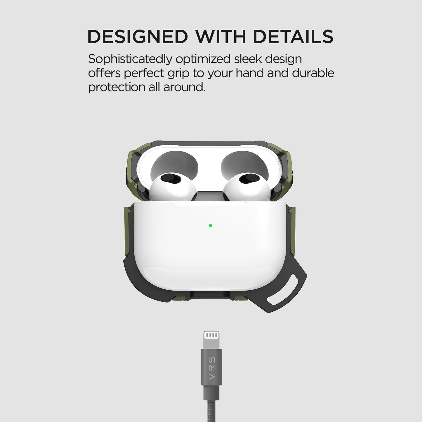 Shop and buy VRS Design Active Case for AirPods 3 (2021) with Carabiner Shockproof Anti-Scratches| Casefactorie® online with great deals and sales prices with fast and safe shipping. Casefactorie is the largest Singapore official authorised retailer for the largest collection of mobile premium accessories.