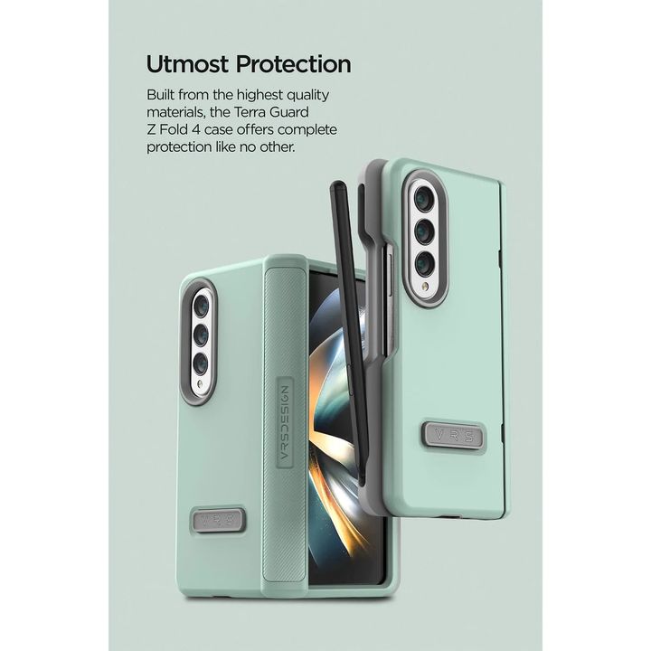 Shop and buy VRS Design Terra Guard Modern Pro Case for Samsung Galaxy Z Fold 4 2022 Hinge Cover Pen Compartment| Casefactorie® online with great deals and sales prices with fast and safe shipping. Casefactorie is the largest Singapore official authorised retailer for the largest collection of mobile premium accessories.