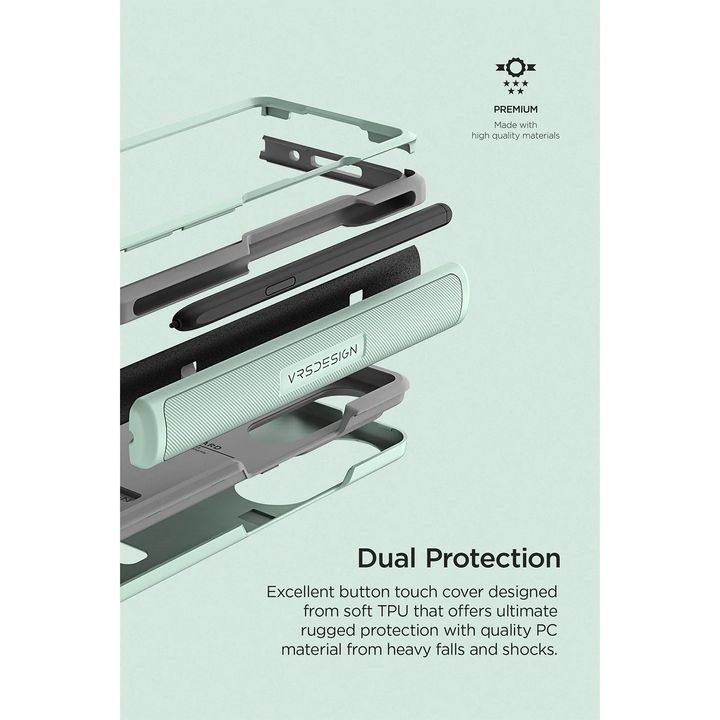 Shop and buy VRS Design Terra Guard Modern Pro Case for Samsung Galaxy Z Fold 4 2022 Hinge Cover Pen Compartment| Casefactorie® online with great deals and sales prices with fast and safe shipping. Casefactorie is the largest Singapore official authorised retailer for the largest collection of mobile premium accessories.