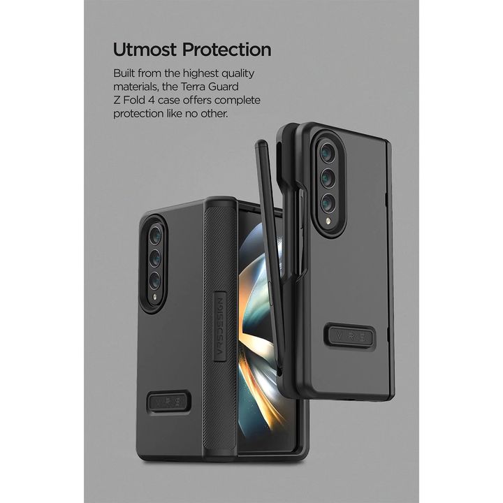 Shop and buy VRS Design Terra Guard Modern Pro Case for Samsung Galaxy Z Fold 4 2022 Hinge Cover Pen Compartment| Casefactorie® online with great deals and sales prices with fast and safe shipping. Casefactorie is the largest Singapore official authorised retailer for the largest collection of mobile premium accessories.