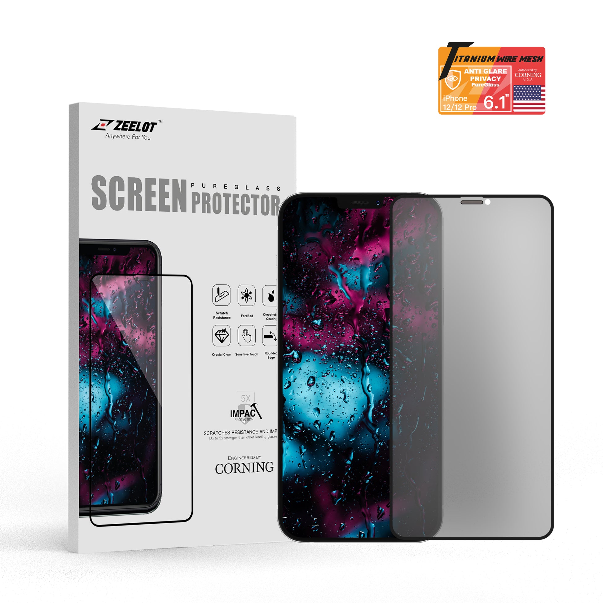 Shop and buy Zeelot PureGlass Titanium Wire Matte Privacy Tempered Glass Screen Protector iPhone 12/12 Pro (2020)| Casefactorie® online with great deals and sales prices with fast and safe shipping. Casefactorie is the largest Singapore official authorised retailer for the largest collection of mobile premium accessories.